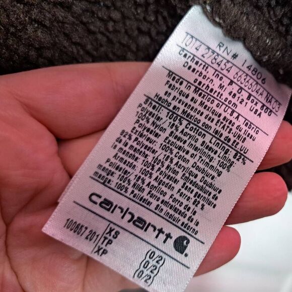 Carhartt Women's Sherpa Lined Workwear Berkeley Jacket Brown size XS 0-2 - Picture 7 of 7